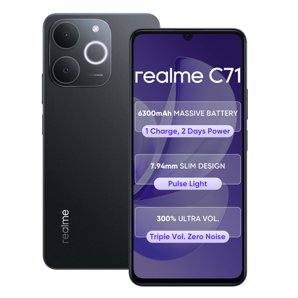 Buy realme C71 (4GB RAM, 64GB, Obsidian Black) Online - Croma